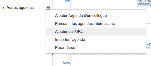 Synchronisation Google Agenda